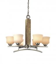 Minka-Lavery 1176-56 - Six Light Nickel Up Chandelier