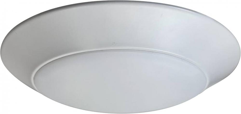 6" AC Opal LED Surface Mount, 1200lm / 16W, Selectable CCT, White finish