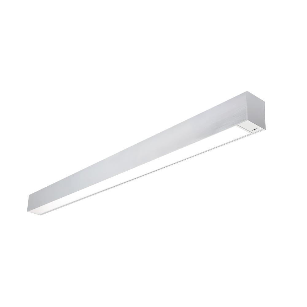 4' L-Line LED Indirect/Direct Linear, 6152lm / Selectable CCT, Aluminum Finish, with Motion