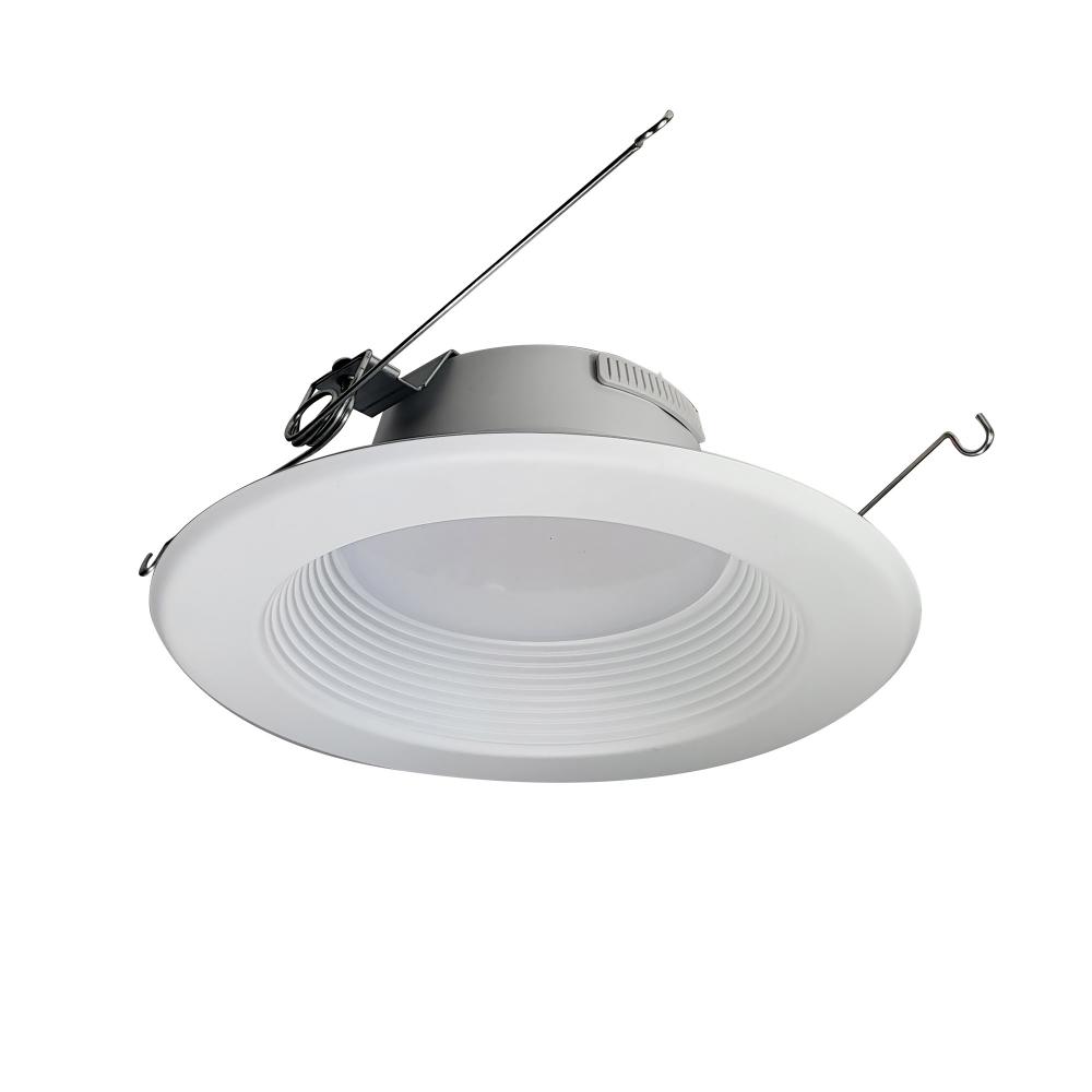 5"/6" AC Onyx LED Retrofit Baffle, Selectable CCT, 1150lm / 16.5W, White finish