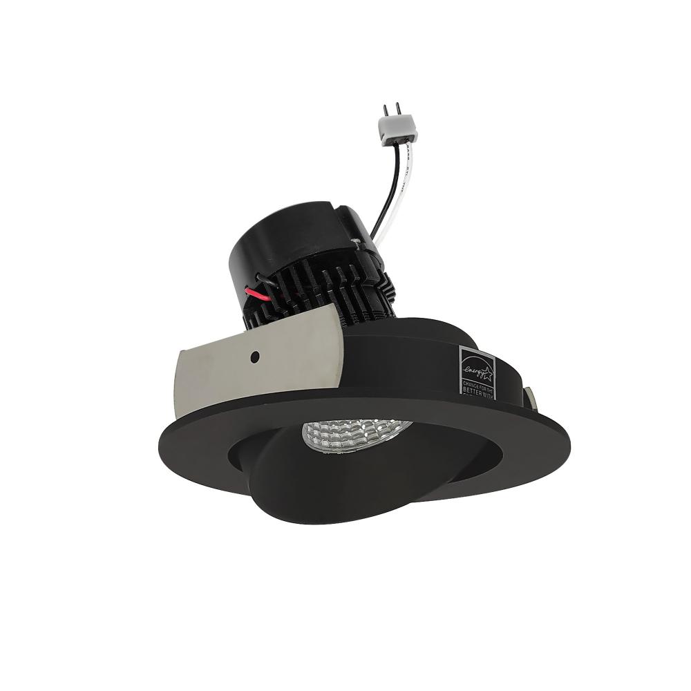 4" Pearl Low Voltage LED Round Adjustable Cone Retrofit, 1200lm / 11W, 2700K, Black Reflector /