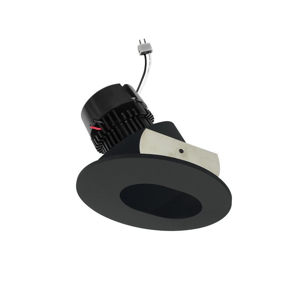 4" Pearl Low Voltage LED Round Adjustable Slot Aperture Retrofit, 950lm / 11W, 2700K, Black Slot