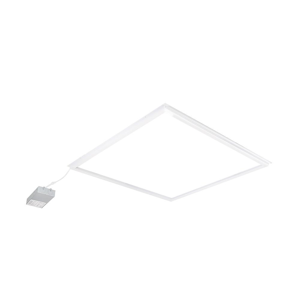 2'x2' LED Frame Light with Selectable Lumens & CCT, White Finish