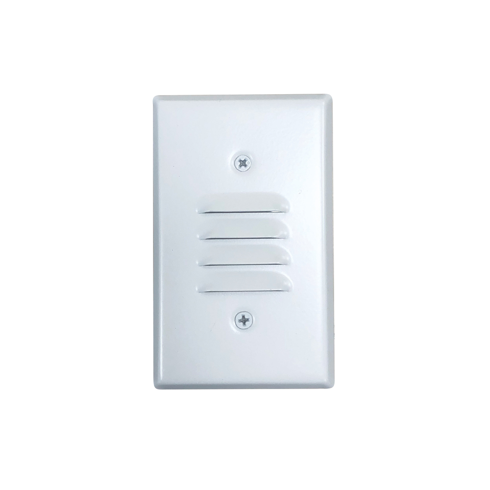 Mini LED Step Light w/ Horizontal & Vertical Louver Face Plates, 1W, 90+ CRI, 2700K, White, 120V