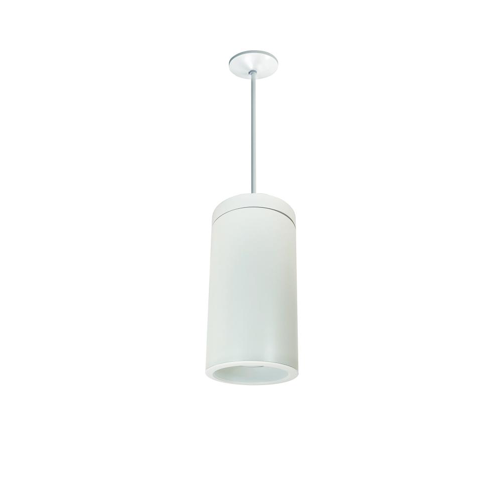 6" Cobalt Pendant Mount Cylinder, White, 1000L, 3500K, White/White Reflector, 120V