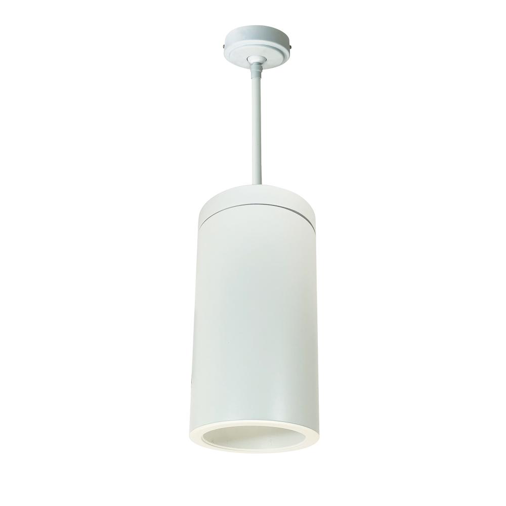 6" CYL PENDANT 3500L 30K REF, MED FLD, WHITE/WHITE FLANGE 120V WHITE CYL 120-277V 0-10V