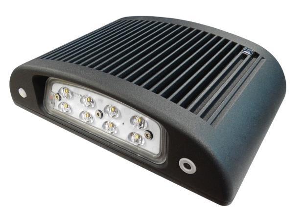 Outdoor Slim Die-Cast LED Emergency Light w/ Photosensor, 18W/5W, 1600lm/600lm, 120/277V, Bronze