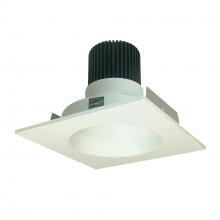 Nora NIO-4SNDC50XWW - 4" Iolite LED Square Reflector with Round Aperture, 800lm / 14W, 5000K, White Reflector / White