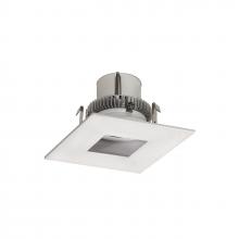 Nora NLCBC2-45527MPW/10 - 4" Cobalt Click LED Retrofit, Square Pinhole, 1000lm / 12W, 2700K, Matte Powder White Flange