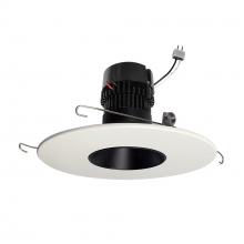 Nora NPRLV-56RNDC27XBW - 5"/6" Pearl Low Voltage LED Round Retrofit Reflector, 1150lm / 11W, 2700K, Black Reflector /