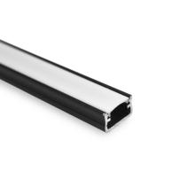 Nora NATL-C24B - 4-ft Shallow Channel, Black (Plastic Diffuser and End Caps Included)