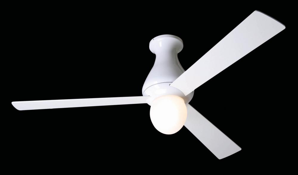 Altus Hugger Fan; Gloss White Finish; 42" White Blades;75W G9 Halogen (large); Wall Control with