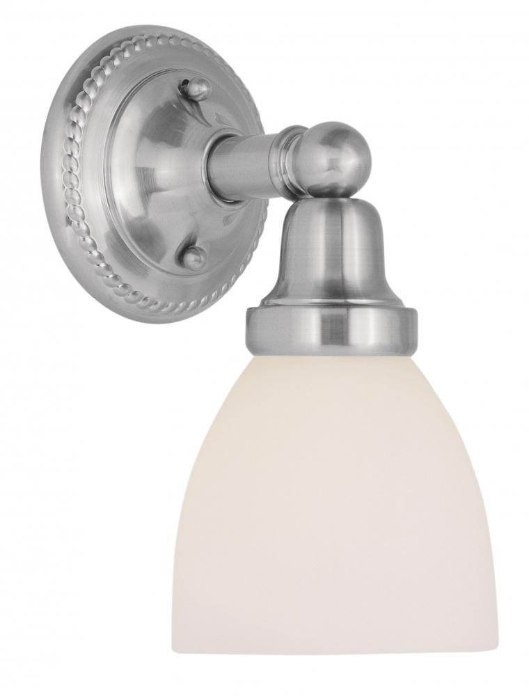 1 Light Brushed Nickel Bath Light