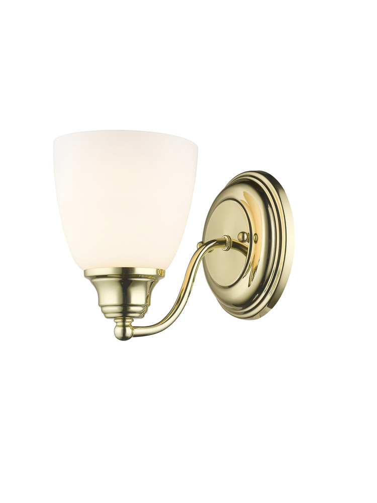 1 Light Polished Brass Wall Sconce