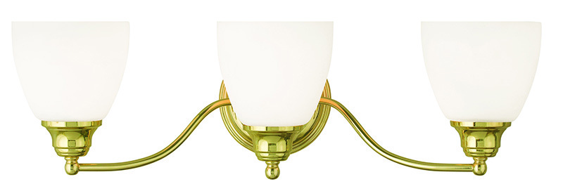 3 Light Polished Brass Bath Light