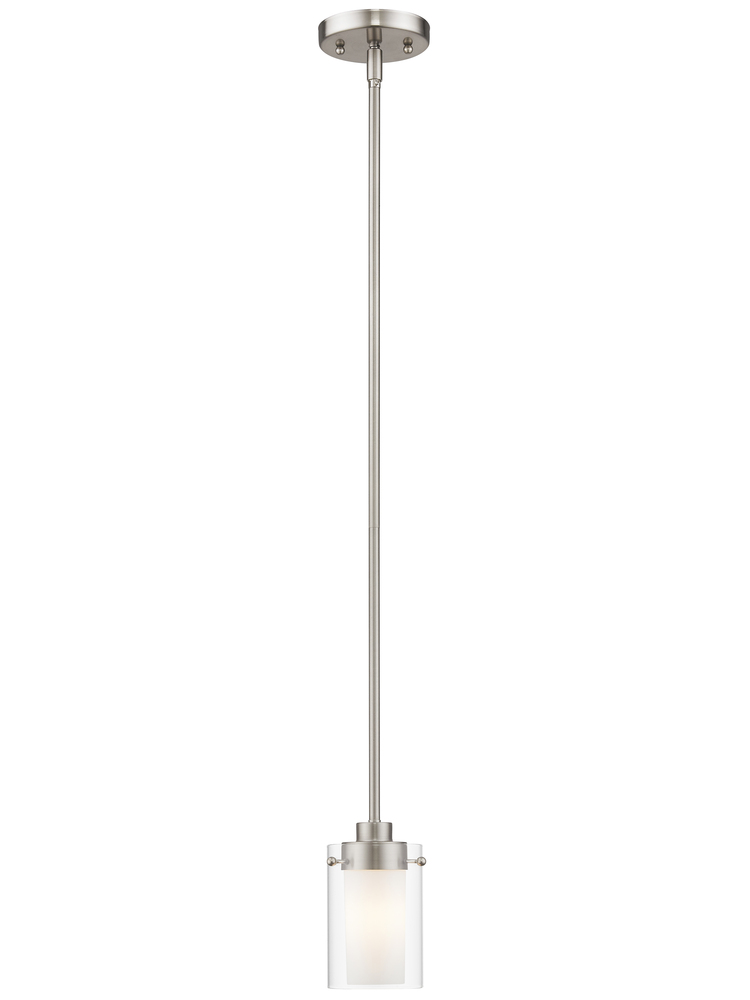 1 Light Brushed Nickel Mini Pendant