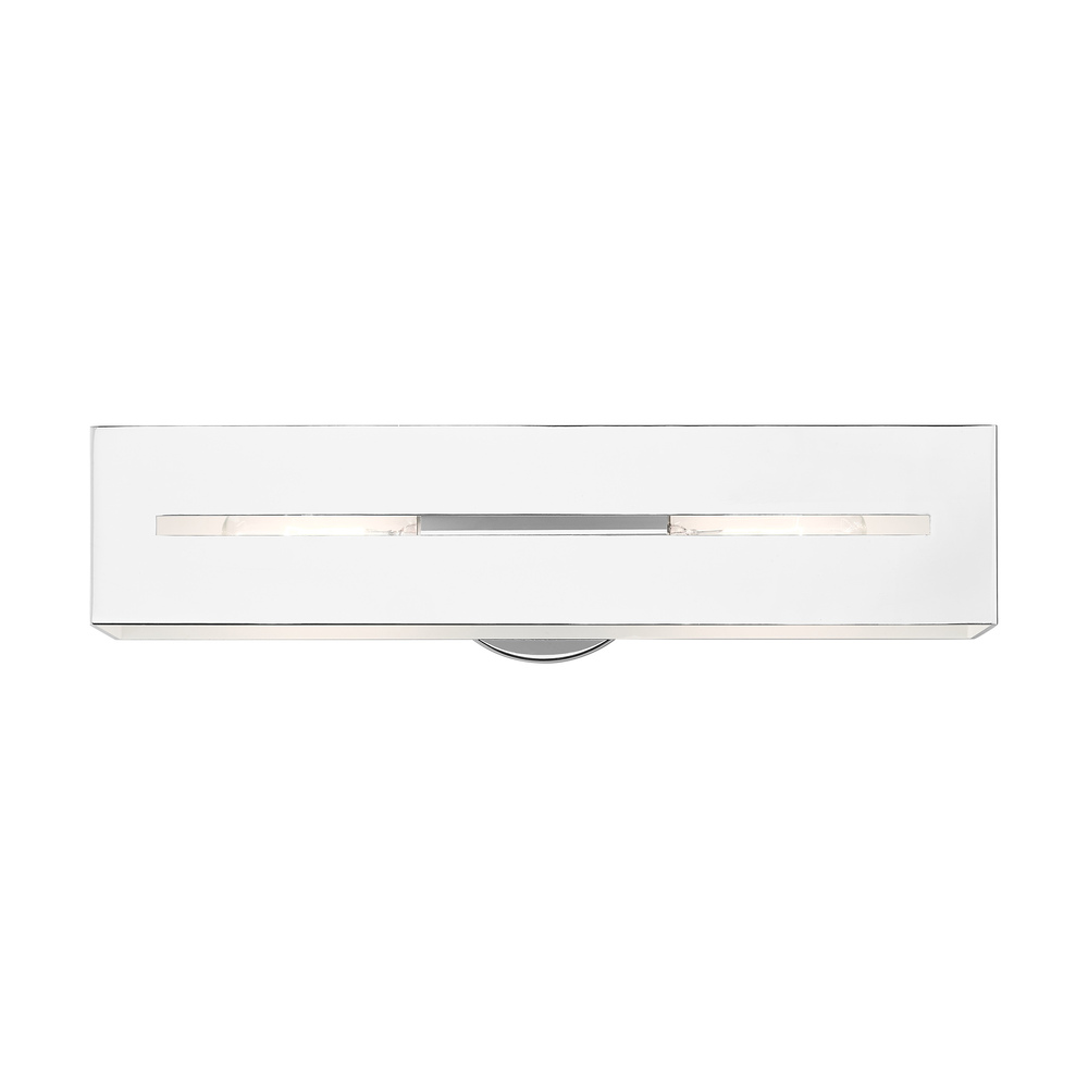 2 Lt Polished Chrome ADA Vanity Sconce