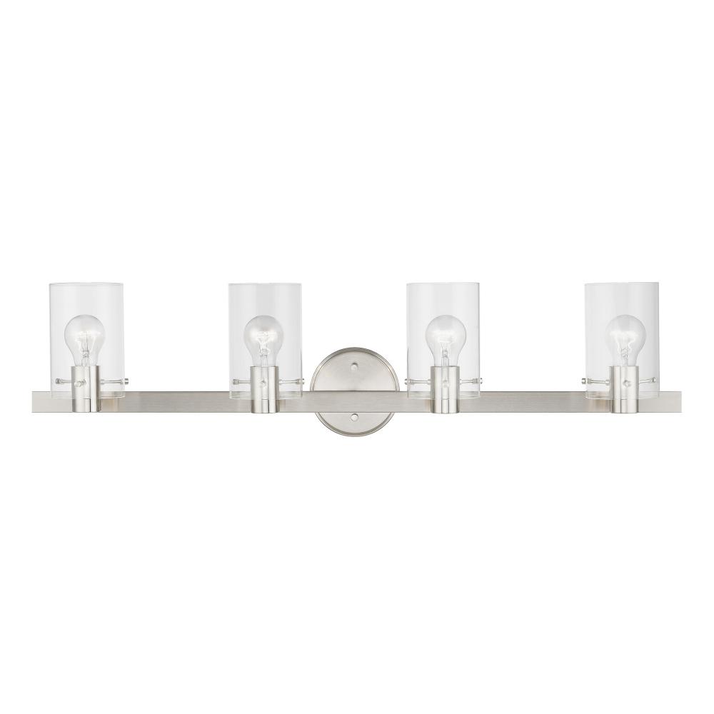 4 Light Brushed Nickel Vanity Sconce