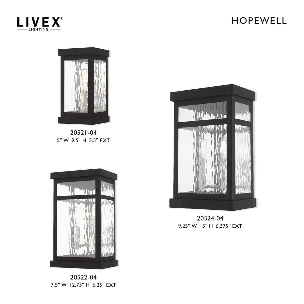 1 Lt Black Outdoor Wall Lantern