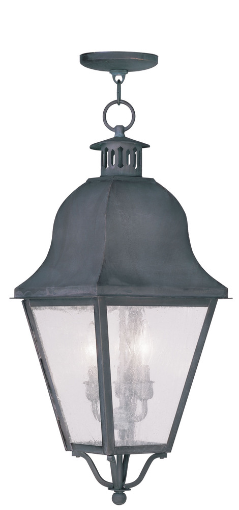 3 Light Charcoal Outdoor Chain Lantern