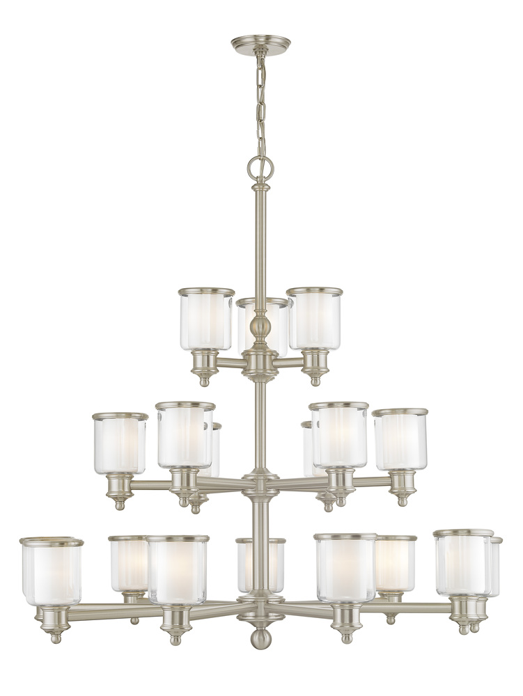 18 Light BN Foyer Chandelier