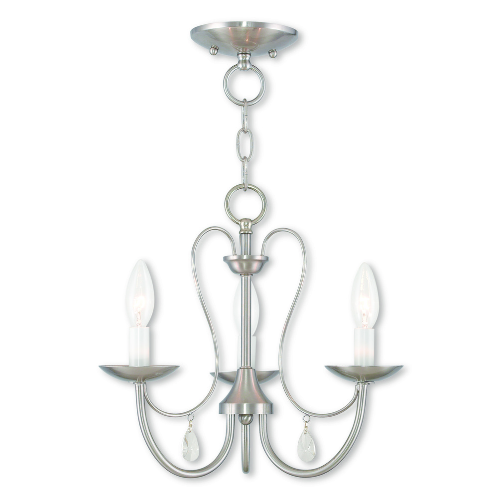 3 Light Brushed Nickel Chandelier