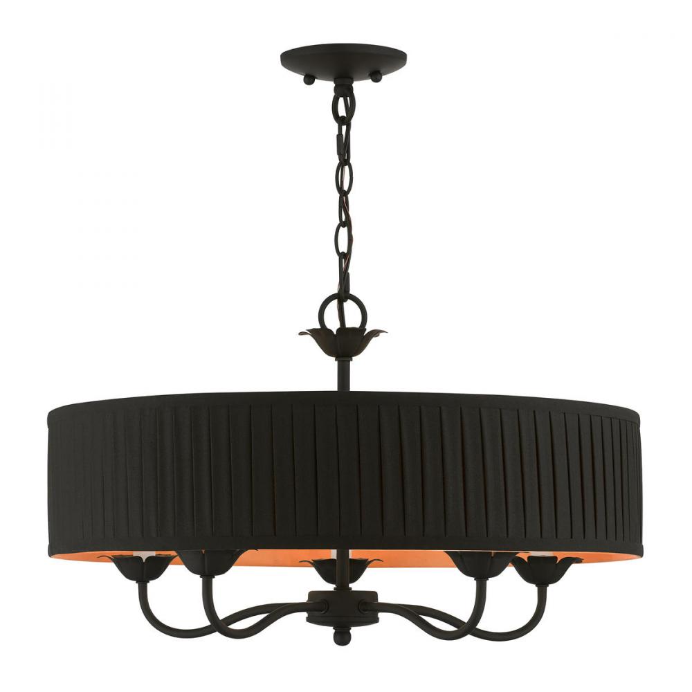 5 Light Black Pendant Chandelier