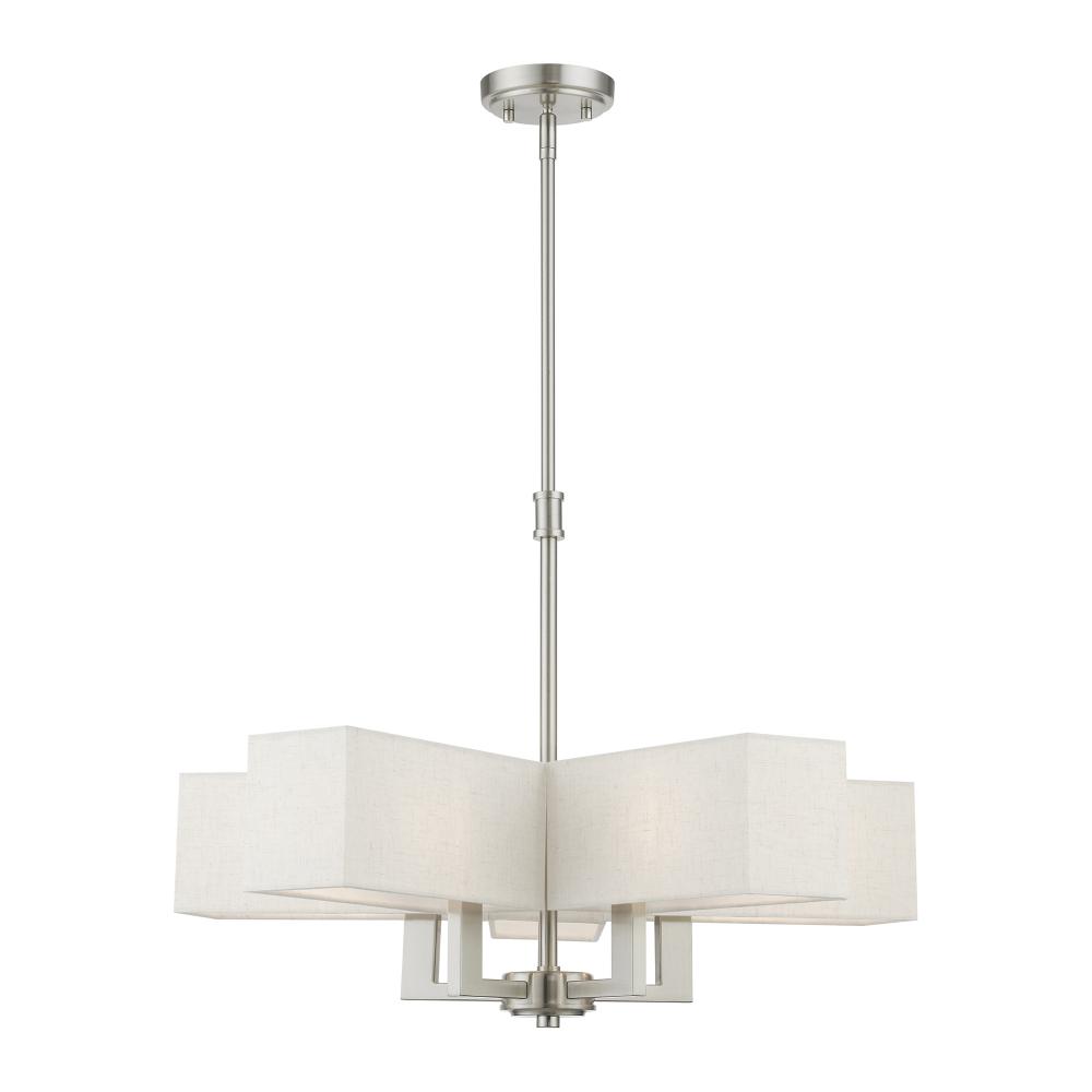 5 Light Brushed Nickel Chandelier