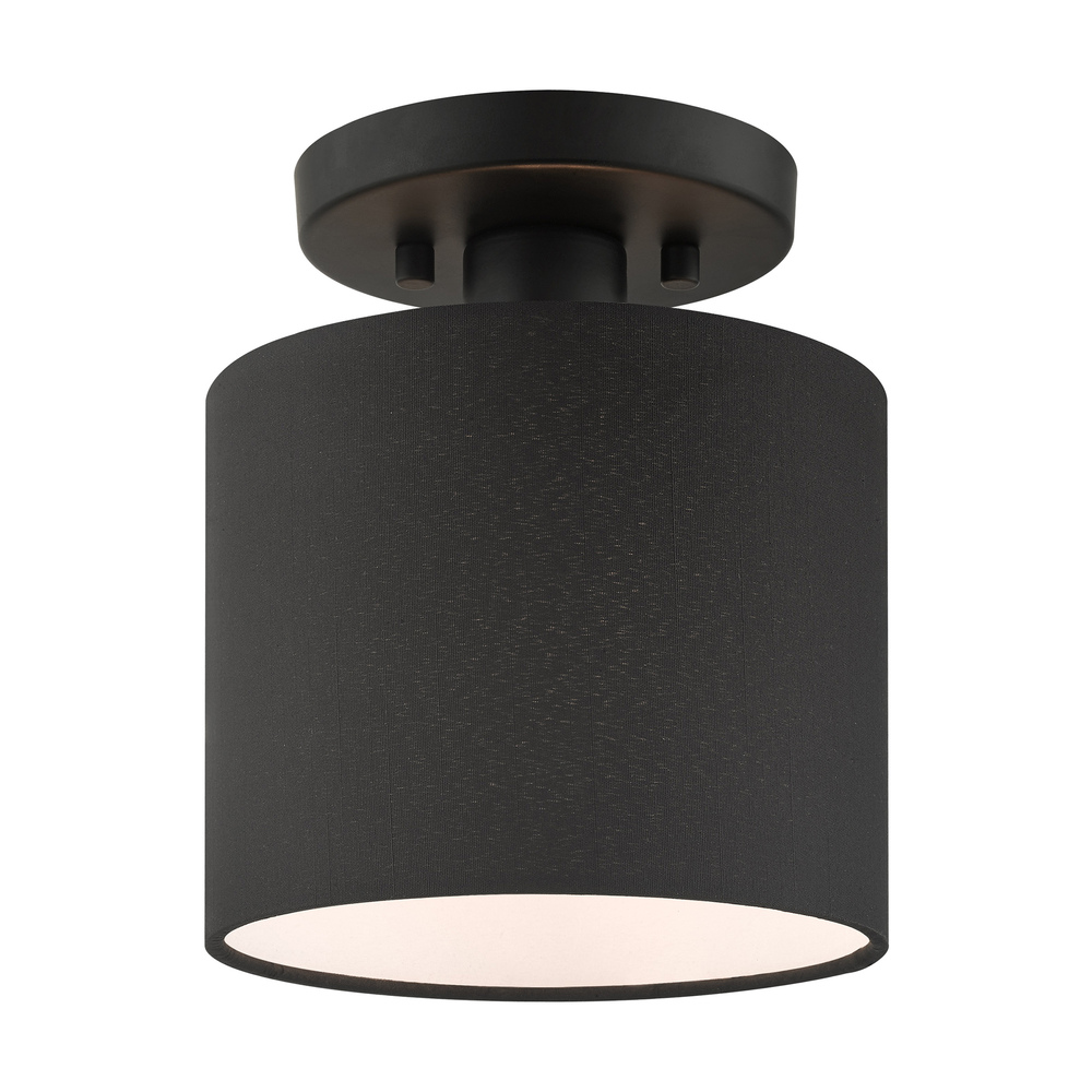 1 Lt Black  Semi Flush