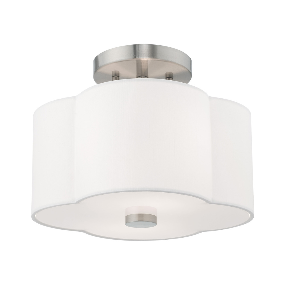 2 Lt Brushed Nickel Ceiling Mount