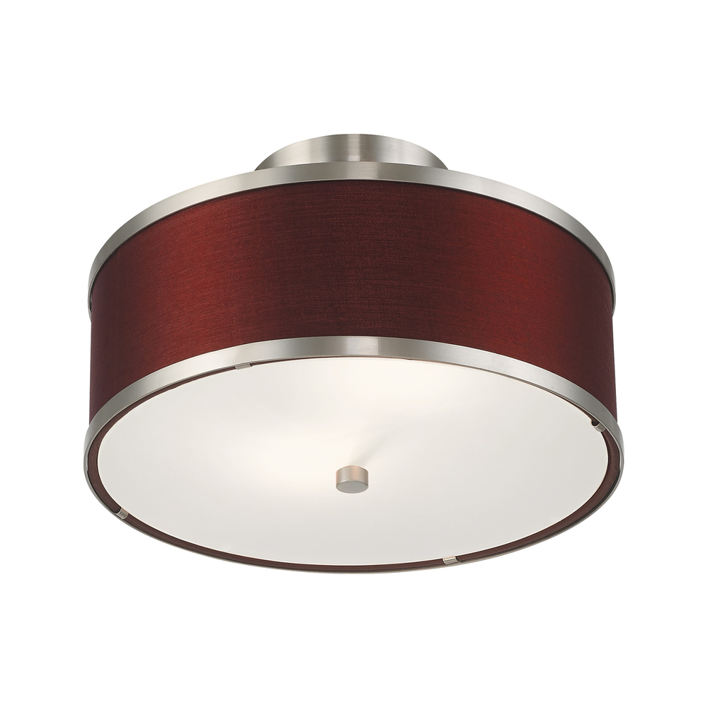 2 Lt Brushed Nickel Ceiling Mount