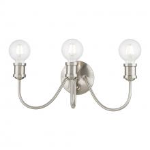 Livex Lighting 16573-91 - 3 Light Brushed Nickel Vanity Sconce