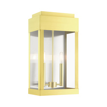 Livex Lighting 21238-12 - 2 Lt Satin Brass  Outdoor Wall Lantern