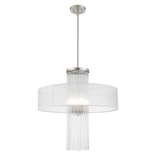 Livex Lighting 41142-91 - 4 Lt Brushed Nickel Pendant Chandelier