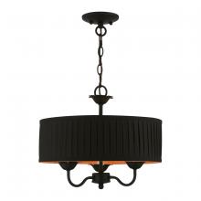 Livex Lighting 41863-04 - 3 Light Black Pendant Chandelier