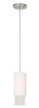 Livex Lighting 51031-91 - 1 Light Brushed Nickel Mini Pendant