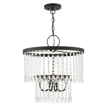 Livex Lighting 51064-04 - 4 Lt Black Pendant Chandelier