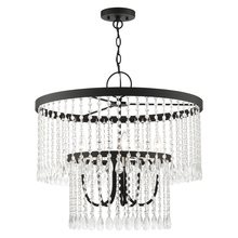 Livex Lighting 51065-04 - 5 Lt Black Pendant Chandelier