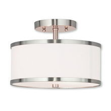 Livex Lighting 62626-91 - 2 Light Brushed Nickel Ceiling Mount