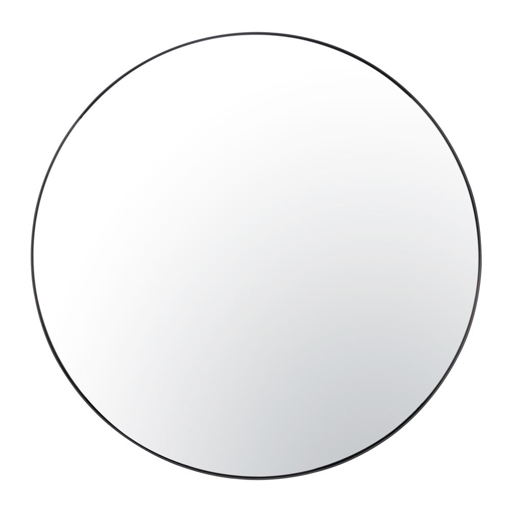 Tablet 50-in Round Wall Mirror - Black