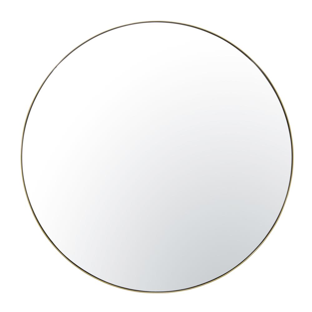 Tablet 50-in Round Wall Mirror - Gold