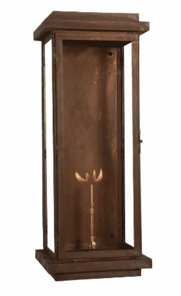 Winnipeg Medium Copper Gas OR Electric Lantern - Copper Wall Mount