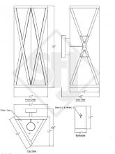 St. James Lighting 125-F - Custom 36 Inch Tall Copper Wall Mount Up/Down Light