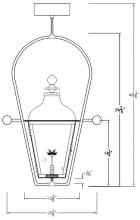 St. James Lighting BRUM-Y-AI - Medium Brunswick Copper Gas Lantern - Yoke Mounted with Auto Ignition