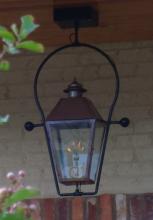 St. James Lighting MAGL-Y-AI-MP - Magnolia Copper Electric Gas Lantern Full Yoke Mounted - Small