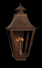 St. James Lighting MONL-CW-NG-AI120V-MP - Montrose Large Copper Gas Wall Lantern Continuous Burn w/ Flame Shield