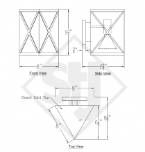 St. James Lighting 125-H - Custom 9 1/2" Tall Copper Wall Architectural Down-light