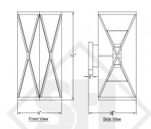 St. James Lighting 125-C - Custom Copper Triangular Up/Down Wall Sconce