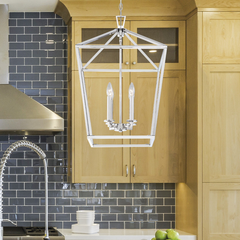 Townsend 4-Light Pendant in Polished Nickel