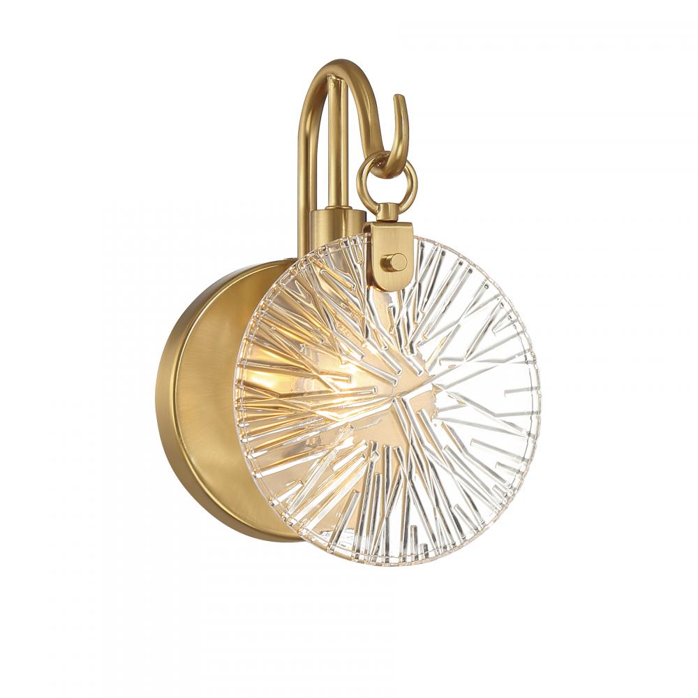 Addison 1-Light Bathroom Vanity Light in Warm Brass